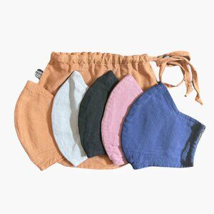 Buddha Pants Unisex One Size Cloth Face Mask 5 Packs Solids